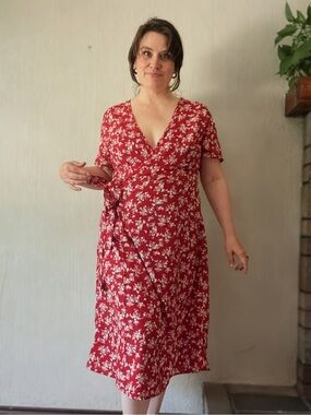 🌸☀️ Cottagecore Summer Wrap Dress – SHEIN Curve (Fits More Like US 8/10) ☀️🌸